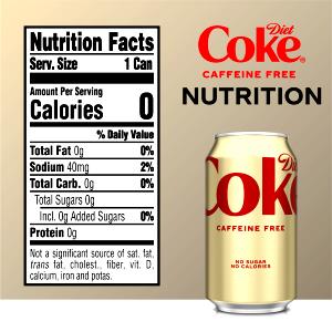 1 Serving Diet Coke; Caffeine Free