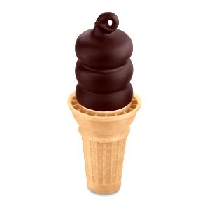1 Serving Dipped Cone, Chocolate - Medium