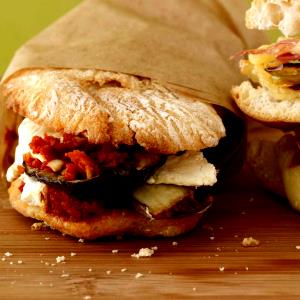 1 Serving Eggplant And Mozzarella Sandwich