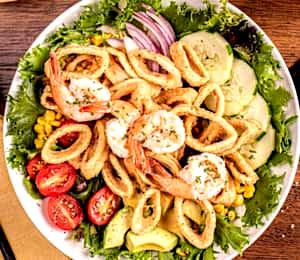 1 Serving Ensalada De Camarones - Special Request Less Cheese & No Dressing