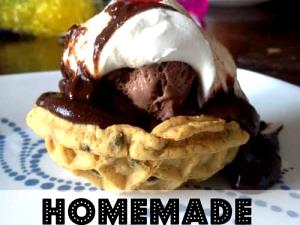 1 Serving Fab Fudge Waffle Bowl Sundae