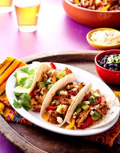 1 Serving Fajita Taco With Chicken (2 Tacos)