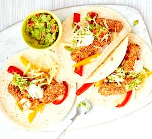 1 Serving Fajitas Breaded Fish W/Mixed Tortillas