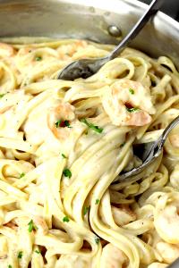 1 serving Fettuccine Alfredo with Shrimp