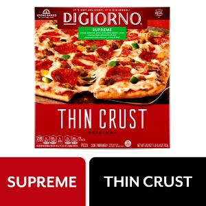 1 Serving Fire-Baked Thin Crust Pizza - Supreme