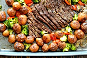 1 serving Flank Steak with Garlicky Potato Rosti