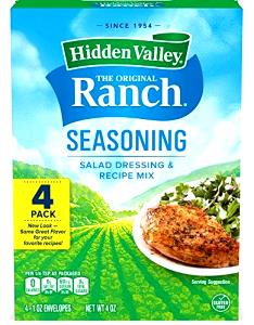 1 Serving Four Pack Ranch Salad Dressing Mix
