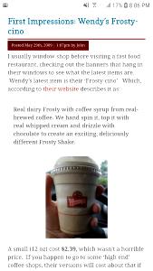 1 serving Frosty-cino (Small)