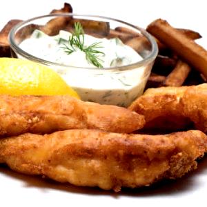 1 Serving Frozen Walleye-Beer Battered For Dinner