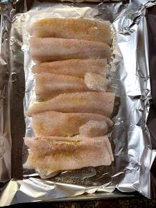 1 Serving Frozen Walleye-Broiled For Dinner