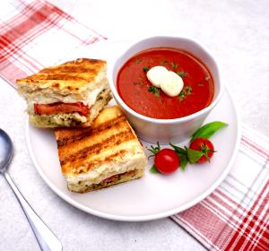 1 Serving Full Tomato & Mozzarella On Ciabatta Hot Panini