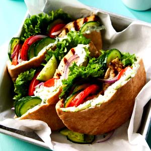 1 Serving Garden Pita Chicken Sandwich - Special Request No Dressing