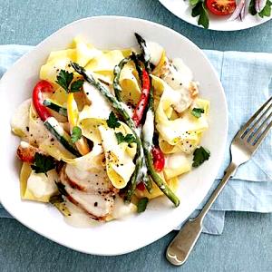 1 Serving Garden Vegetable & Chicken Alfredo