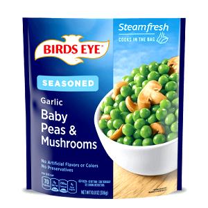 1 Serving Garlic Baby Peas And Mushrooms Frozen Vegetables