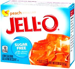 1 Serving Gelatin Snack, Peach & Watermelon, Sugar Free