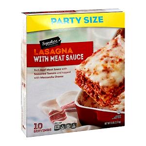 1 Serving Gourmet Club Frozen Food Lasagna Meat