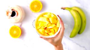 1 Serving Grande - Orange Mango Banana Blend - 2% Milk