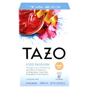 1 Serving Grande - Tazo Passion Shaken Iced Tea - Whole Milk