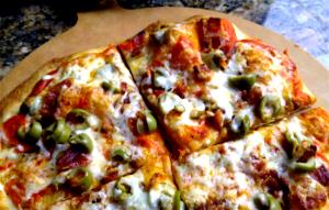 1 Serving Green Olives İn 2-3 Topping Large Pizza