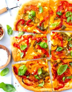1 Serving Green Peppers İn 1 Topping Medium Pizza