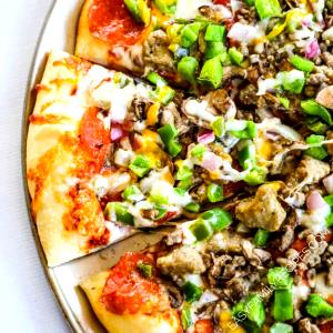 1 Serving Green Peppers İn 2-3 Topping Medium Pizza