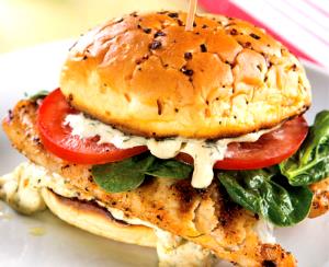 1 Serving Grilled Big Fish Sandwich - Special Request No Butter On Bread