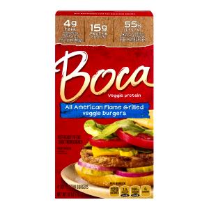 1 Serving Grilled Boca Burger W/NO Cheese Or Dressing
