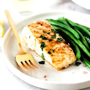 1 Serving Grilled Filet Of Alaskan Halibut