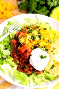 1 Serving Ground Beef Mexican Salad