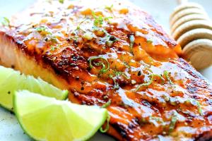 1 serving Guiltless Honey-Mustard Glazed Salmon