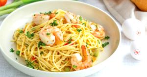 1 Serving Gulf Shrimp And Pasta - Special Request Less Oil