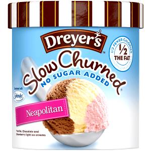 1 Serving Half & Half (Vanilla/Chocolate) Light, No Sugar Added Ice Cream