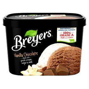 1 Serving Half & Half (Vanilla/Chocolate) Premium Ice Cream