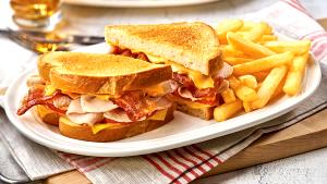 1 serving Half Turkey Club Supermelt & Salad