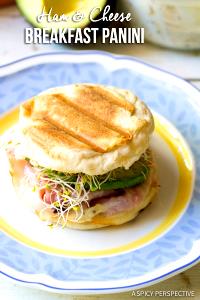 1 Serving Ham & Cheddar Panini - Breakfast Potatoes Combo