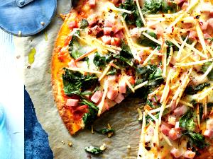 1 Serving Ham (Large) Pizza