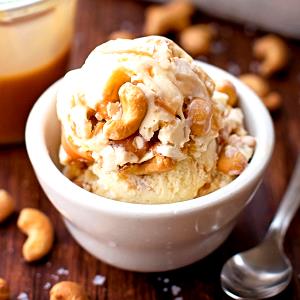 1 Serving Heavenly Creams Caramel Cashew Ice Cream