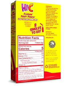 1 Serving Hi-C Fruit Punch, Regular
