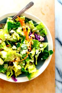 1 Serving House Salad With Fat Free Honey Mustard Dressing