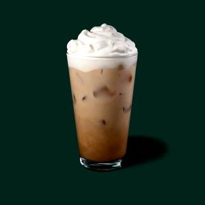 1 Serving Large Iced Caffe Mocha With Sugar-Free Chocolate And Whip 20Oz., 8 Tbsp. Whip - Homogenized Milk