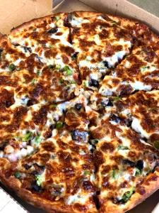 1 Serving Large Hand Tossed Lite Deluxe Pizza