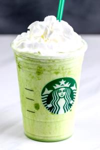 1 Serving Large Matcha Green Tea Freddo With Whip 8 Tbsp. Whipped Cream - Fat Free