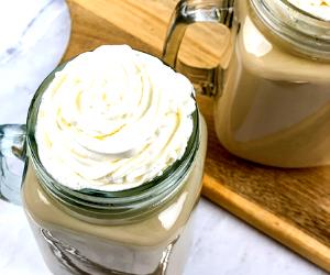 1 Serving Large White Mocha With Whip 20Oz., 8 Tbsp. Whip - Homogenized Milk
