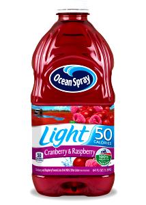 1 Serving Light Raspberry Cranberry Flavored Juice Cocktail