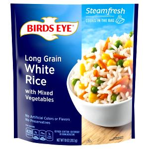 1 Serving Long Grain White Rice With Mixed Vegetables