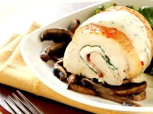 1 Serving Low Fat Chicken Cordon Bleu (No Cheese Or Dressing)