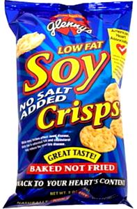 1 Serving Low Fat Soy Crisps - No Salt Added