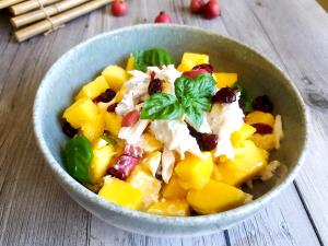 1 Serving Mango Walnut Chicken Salad With Mango Yogurt Dressing