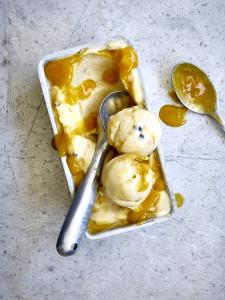 1 Serving Mango With Passionfruit Swirl Premium Ice Cream
