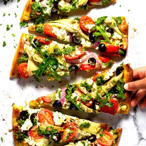 1 Serving Mediterranean Flatbread Pizza